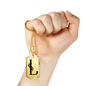 Initial L v001-31 - 18k Gold Finished Luxury Dog Tag Necklace