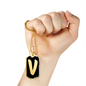 Initial V v2b - 18k Gold Finished Luxury Dog Tag Necklace