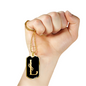 Initial L v001-32 - 18k Gold Finished Luxury Dog Tag Necklace
