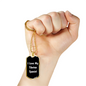 Love My Tibetan Spaniel v6 - 18k Gold Finished Luxury Dog Tag Necklace
