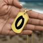 Initial O v1b - 18k Gold Finished Luxury Dog Tag Necklace