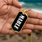Mable v01w - 18k Gold Finished Luxury Dog Tag Necklace