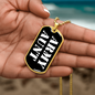 Army Aunt v3 - 18k Gold Finished Luxury Dog Tag Necklace