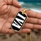 Iva v03 - 18k Gold Finished Luxury Dog Tag Necklace
