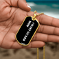 Coast Guard Mom v3 - 18k Gold Finished Luxury Dog Tag Necklace