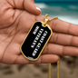 Coast Guard Veteran's Mom v3 - 18k Gold Finished Luxury Dog Tag Necklace