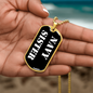 Navy Sister v3 - 18k Gold Finished Luxury Dog Tag Necklace