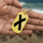 Initial X v1b - 18k Gold Finished Luxury Dog Tag Necklace