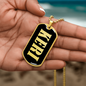Keri v02 - 18k Gold Finished Luxury Dog Tag Necklace