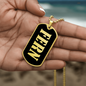 Fern v02 - 18k Gold Finished Luxury Dog Tag Necklace