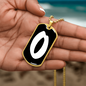 Initial O v3b - 18k Gold Finished Luxury Dog Tag Necklace