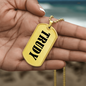 Trudy v01 - 18k Gold Finished Luxury Dog Tag Necklace