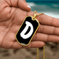 Initial D v3b - 18k Gold Finished Luxury Dog Tag Necklace