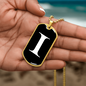 Initial I v3a - 18k Gold Finished Luxury Dog Tag Necklace