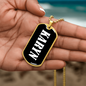 Karyn v03 - 18k Gold Finished Luxury Dog Tag Necklace