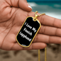 Love My Finnish Lapphund v6 - 18k Gold Finished Luxury Dog Tag Necklace