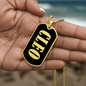 Cleo v02 - 18k Gold Finished Luxury Dog Tag Necklace
