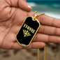 Yvonne v02a - 18k Gold Finished Luxury Dog Tag Necklace