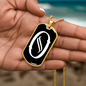 Initial O v001-33 - 18k Gold Finished Luxury Dog Tag Necklace