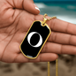 Initial O v3a - 18k Gold Finished Luxury Dog Tag Necklace