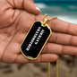 Airman's Grandmother v3 - 18k Gold Finished Luxury Dog Tag Necklace