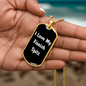 Love My Finnish Spitz v6 - 18k Gold Finished Luxury Dog Tag Necklace