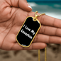 Love My Cavachon v6 - 18k Gold Finished Luxury Dog Tag Necklace