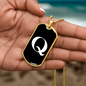 Initial Q v3a - 18k Gold Finished Luxury Dog Tag Necklace