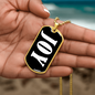 Joy v01w - 18k Gold Finished Luxury Dog Tag Necklace