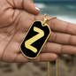 Initial Z v2b - 18k Gold Finished Luxury Dog Tag Necklace