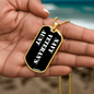Navy Veteran's Aunt v3 - 18k Gold Finished Luxury Dog Tag Necklace