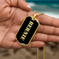 Bernie v2 - 18k Gold Finished Luxury Dog Tag Necklace