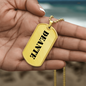 Deante - 18k Gold Finished Luxury Dog Tag Necklace