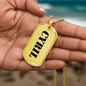 Cyril - 18k Gold Finished Luxury Dog Tag Necklace