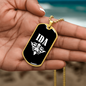 Ida v03a - 18k Gold Finished Luxury Dog Tag Necklace