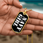 Navy Girl v3 - 18k Gold Finished Luxury Dog Tag Necklace