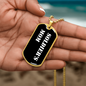 Soldier's Mom v3 - 18k Gold Finished Luxury Dog Tag Necklace
