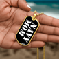 Navy Mom v3 - 18k Gold Finished Luxury Dog Tag Necklace