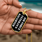 Air Force Veteran's Daughter v3 - 18k Gold Finished Luxury Dog Tag Necklace