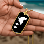 Mama Chicken With 2 Chicks v3 - 18k Gold Finished Luxury Dog Tag Necklace