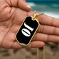Jo v01w - 18k Gold Finished Luxury Dog Tag Necklace
