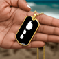 Mama Hedgehog With 2 Hoglets v3 - 18k Gold Finished Luxury Dog Tag Necklace