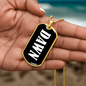 Dawn v01w - 18k Gold Finished Luxury Dog Tag Necklace