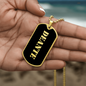 Deante v2 - 18k Gold Finished Luxury Dog Tag Necklace