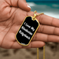 Love My Rhodesian Ridgeback v6 - 18k Gold Finished Luxury Dog Tag Necklace