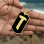 Initial T v2b - 18k Gold Finished Luxury Dog Tag Necklace