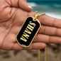 Shana v02 - 18k Gold Finished Luxury Dog Tag Necklace