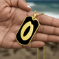 Initial O v2b - 18k Gold Finished Luxury Dog Tag Necklace
