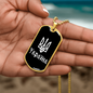 Ukraine v3 - 18k Gold Finished Luxury Dog Tag Necklace