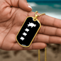 Mama Penguin With 3 Chicks v3 - 18k Gold Finished Luxury Dog Tag Necklace